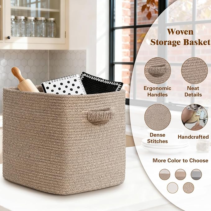 15×13 Inch Storage Cubes, 3 Pack Cube Storage Bins - Image 3
