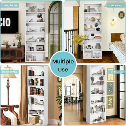 GRUSIGN 71" Tall 6-Tier Bookshelf, Large Open Display Bookcase - Image 9