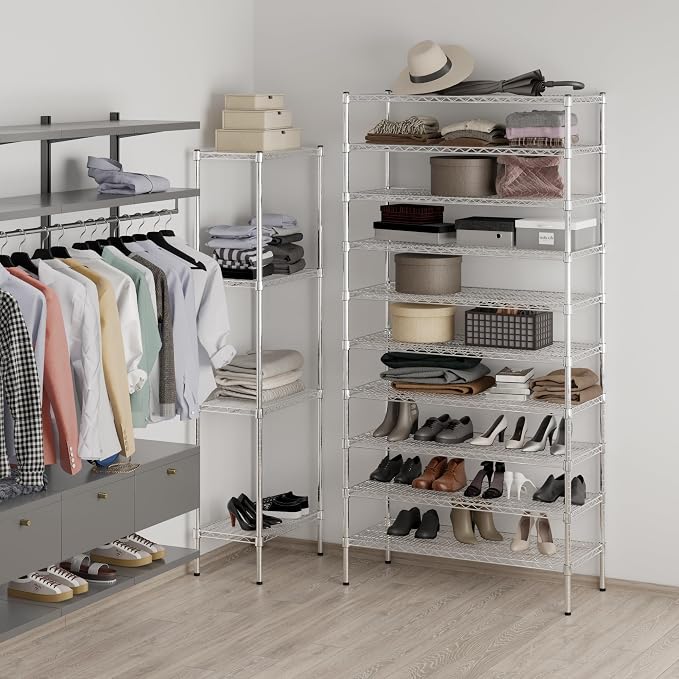 18" Deep x 42" Wide x 86" Height Wire Shelving Kit | 10-Tier | NSF Commercial - Image 5