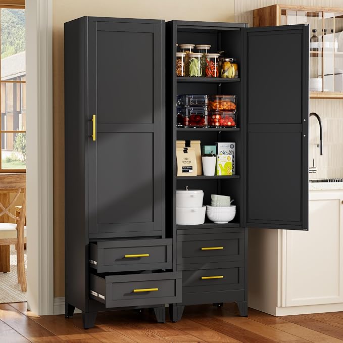 Tall Metal Narrow Storage Cabinet 67" H by BAOLIWO