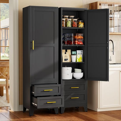 Tall Metal Narrow Storage Cabinet 67" H by BAOLIWO