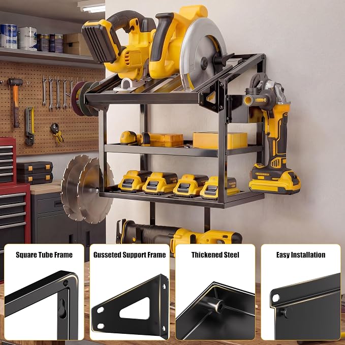 Heavy Duty Metal Circular Saw Holder Wall Mount - Image 7