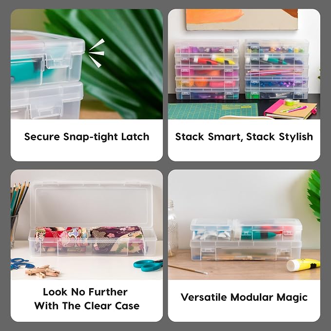 IRIS USA Pencil Case Box Storage Container - Image 3