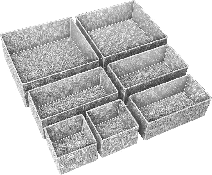 Posprica Small Baskets for Organizing Woven Storage for Shelves, Decorative - Image 2
