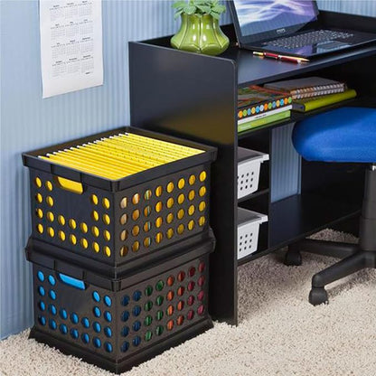 Sterilite Stackable Plastic Storage Crate Bin Organizer File Box - Image 7