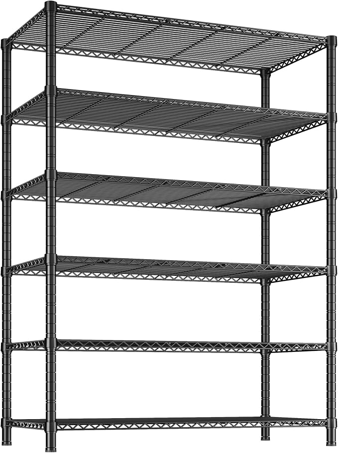 REIBII 6 Tier Wire Shelving, 1800LBS Storage Shelves Metal Shelves by REIBII
