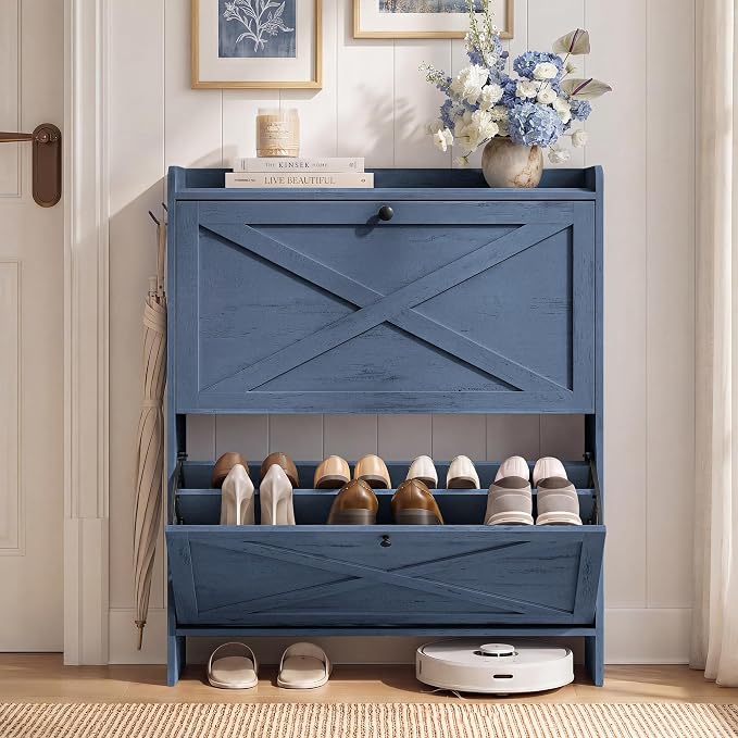 VASAGLE Shoe Storage Cabinet Organizer by VASAGLEbySONGMICSHOME