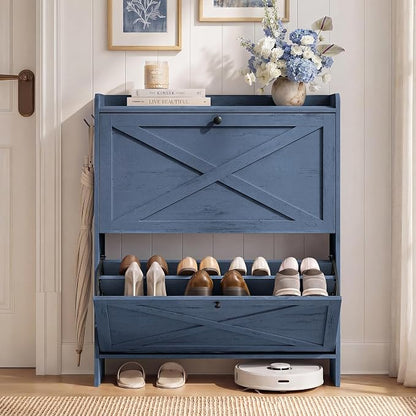 VASAGLE Shoe Storage Cabinet Organizer by VASAGLEbySONGMICSHOME