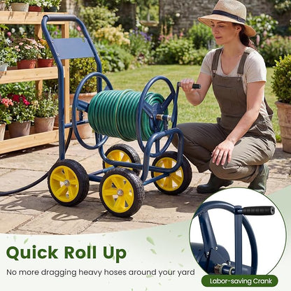Goplus Garden Hose Reel Cart, 330ft 5/8" or 400ft 1/2" Large Capacity, - Image 5
