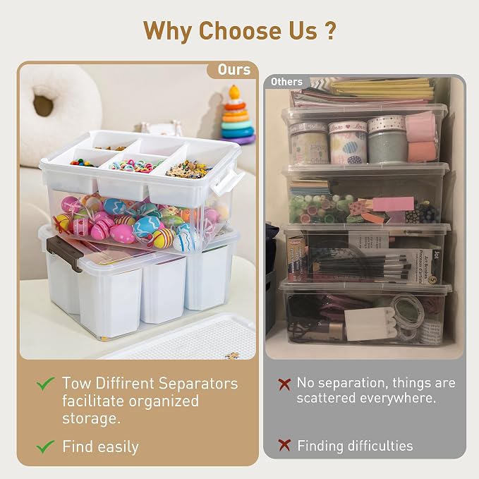 Citylife 17 QT Plastic Storage Bins Clear Storage Box - Image 6