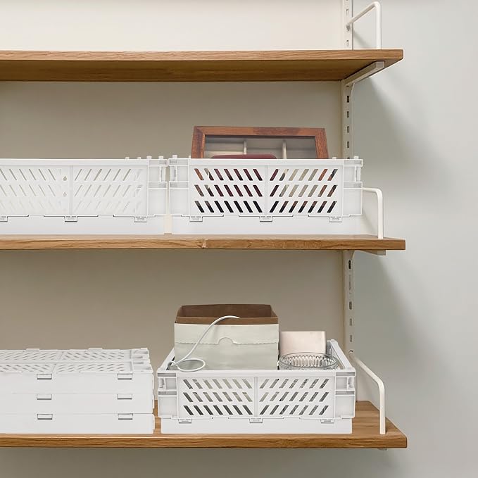 2 Pack Mini Foldable Small Plastic Baskets - Image 7