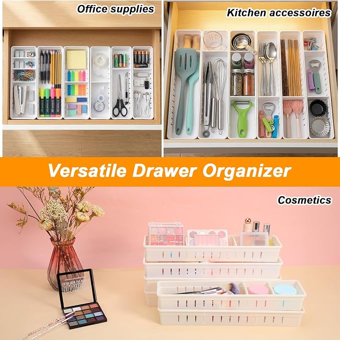 6 PCS Desk Drawer Organizer, Bathroom Drawer Organizer Trays - Image 7