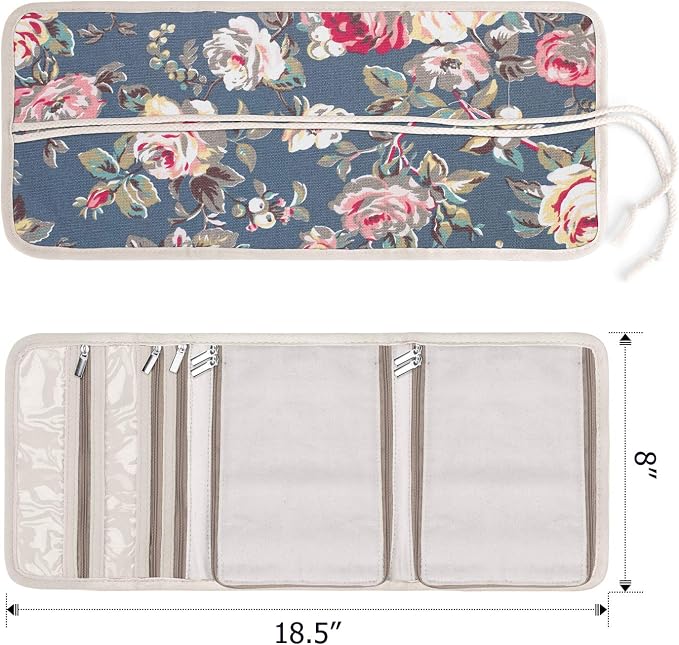 Teamoy Travel Jewelry Roll, Jewelry Storage Bag Organizer - Image 5
