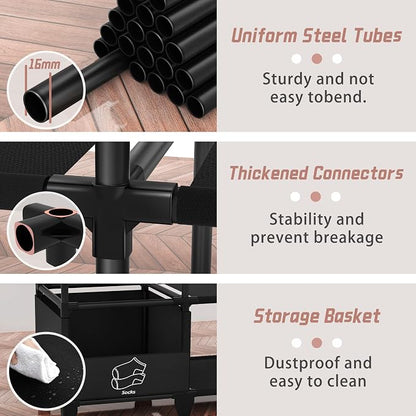 Portable Closet, Easy Assembly, Large Capacity Wardrobe Closet | Sturdy and - Image 5