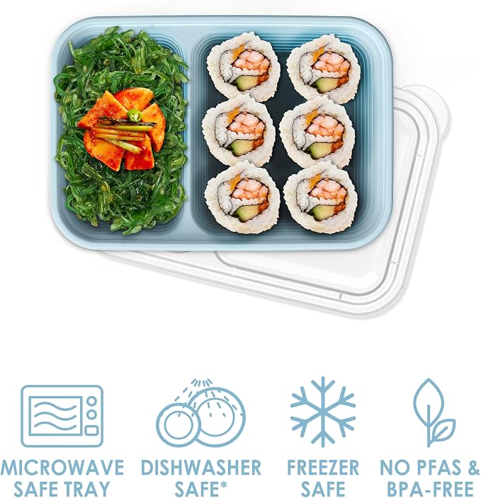 Bentgo Prep - 2-Compartment Snack Containers - Reusable, Microwaveable - Image 3