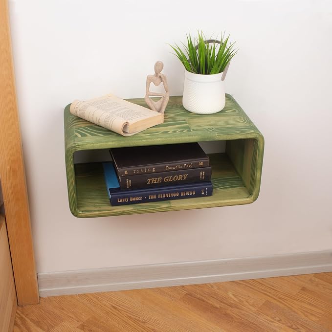 Floating Nightstand Wooden, Bedside Table, Nightstand Shelf, Wall Mounted - Image 4