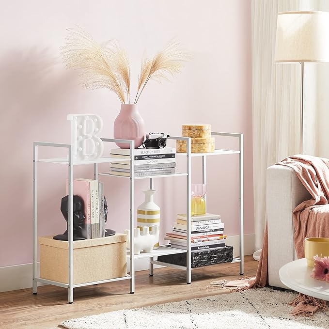 SONGMICS 3-Tier Storage Rack, Bathroom Shelf, Extendable Plant Stand - Image 4