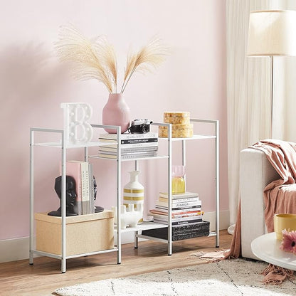 SONGMICS 3-Tier Storage Rack, Bathroom Shelf, Extendable Plant Stand - Image 4