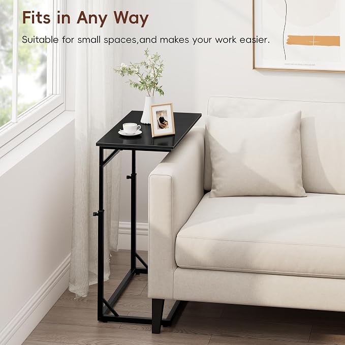 Vagusicc C Shaped End Table, C-Table Sofa Table Adjustable Height Side Table - Image 9