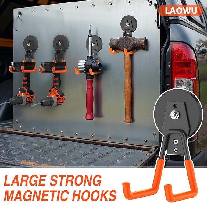 Extra Strong Magnetic Hooks for Hanging Heavy Duty, 2.6in Large Industrial - Image 5