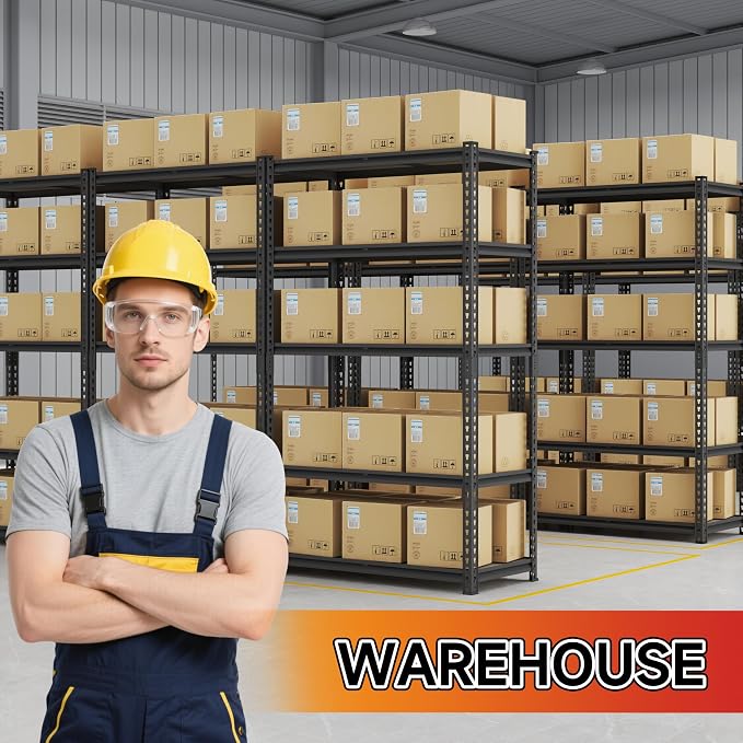 2-Pack 71.9''H Garage Shelving 3000lbs Garage Storage Shelves, Adjustable Heavy - Image 8