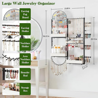 Keebofly Wall Mount Hanging Jewelry Organizer - Image 3