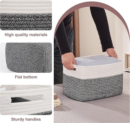OIAHOMY 4 Pack Storage Baskets for Organizing, Basket for Shelves - Image 3