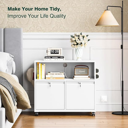 Metal File Cabinet, 2 Drawer Lateral Filing Cabinet - Image 9