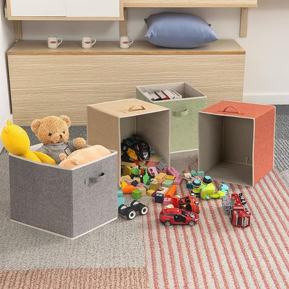 Storage Cube Organizer Bin 13" x 15" x 13" Large Boxes Fabric Basket - Image 4