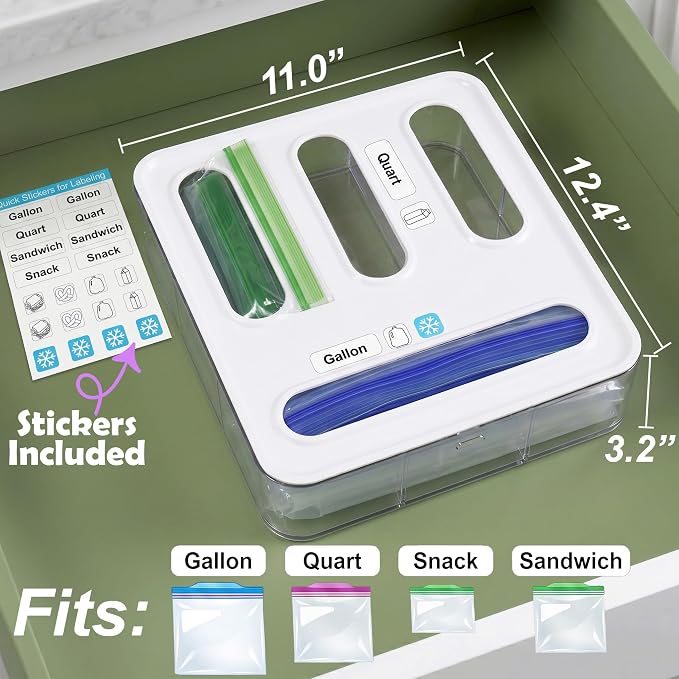 Bag Storage Organizer for Kitchen Drawer, Plastic Bag Container Holder - Image 2