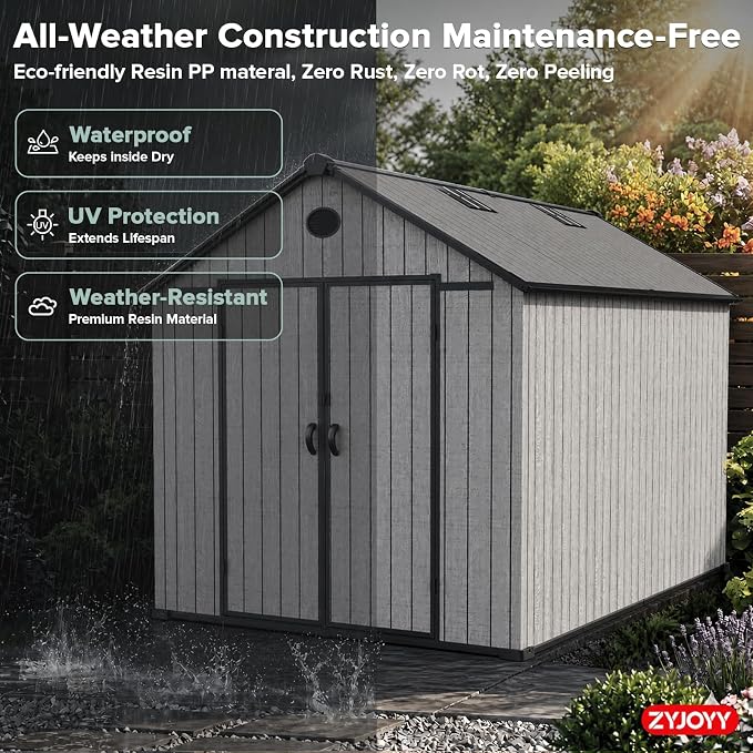 ZYJOYY Outdoor Storage Shed 8x12 FT - Image 6