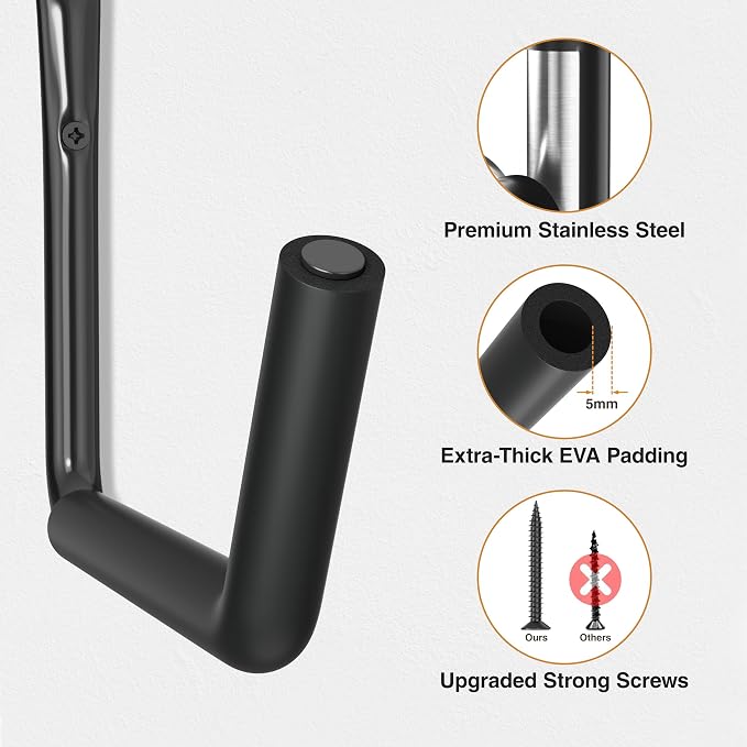 niffgaff Heavy Duty Garage Storage Hooks - 120 LB Capacity Wall Mounted Rack - Image 5
