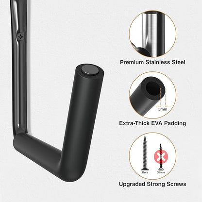 niffgaff Heavy Duty Garage Storage Hooks - 120 LB Capacity Wall Mounted Rack - Image 5