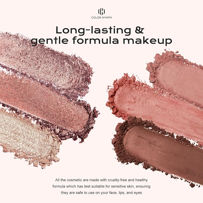 Color Nymph 6 Colors Eyeshadow Makeup Palette, Shimmer & Matte Long-Lasting - Image 5