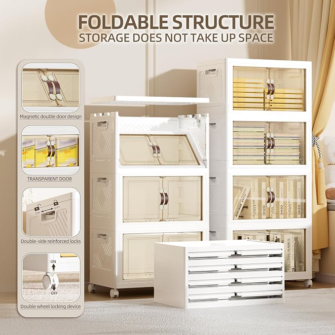 200 QT / 50 Gal Rolling Foldable Storage Cabinet - Image 3