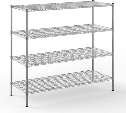 24" Deep x 60" Wide x 54" Height Wire Shelving Kit | 4-Tier | NSF Commercial by Regal+Altair
