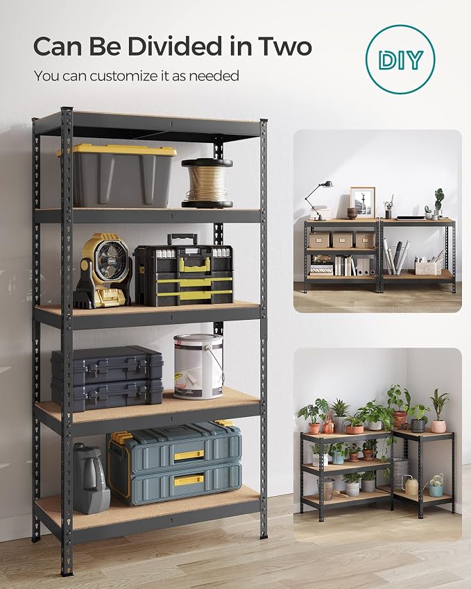 SONGMICS 5-Tier Storage Shelves, Load 2310 lb, Boltless Assembly, Adjustable - Image 7