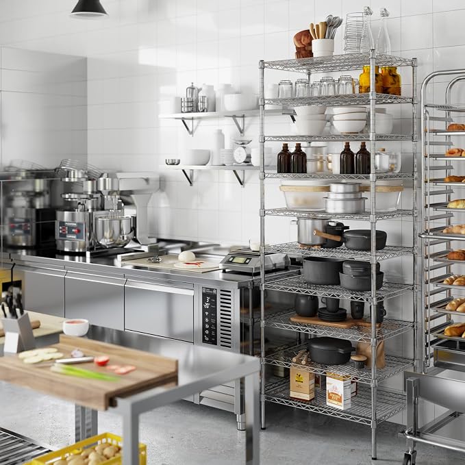 21" Deep x 30" Wide x 86" Height Wire Shelving Kit | 10-Tier | NSF Commercial - Image 7