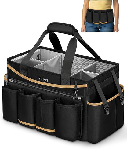 Ytonet Cleaning Caddy Bag with Detachable Apron, Extra Large Cleaning Supplies by YTONET