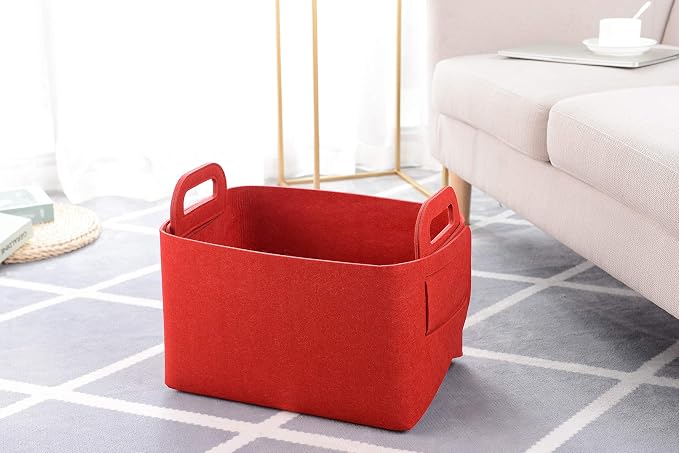 Minoisome Storage Basket Felt Storage Bin Collapsible& Convenient Box Organizer - Image 3