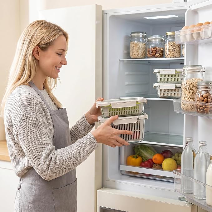 GENICOOK Glass Produce Storage Containers - Image 9