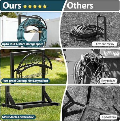 Garden Hose Holder Stand, BOLITE Metal Hanger - Image 3