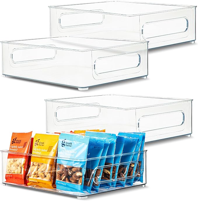 primebox Plastic Food Storage 4 Pack Clear Container Bin by primebox