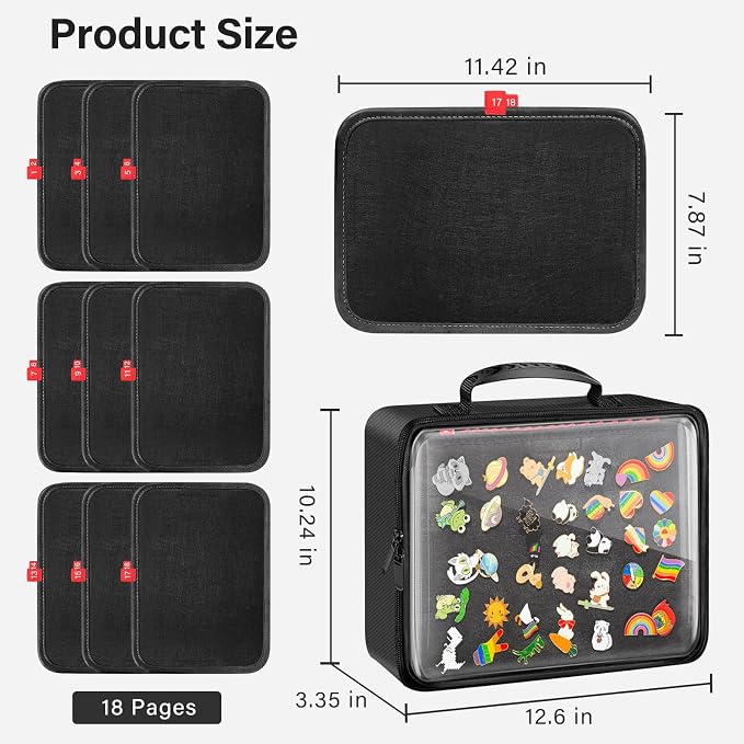 Enamel Pin Display Book, 18 Page Pin Bag - Image 5