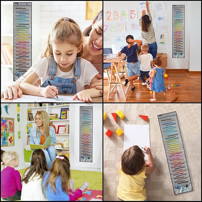 Hanging Pencil Holder Classroom Pencil Parking Pocket Chart Numbered Pencil - Image 6
