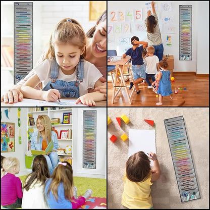 Hanging Pencil Holder Classroom Pencil Parking Pocket Chart Numbered Pencil - Image 6