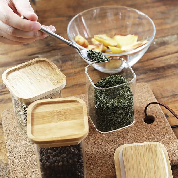 LIBWYS 12pcs Stackable Spice Jars, Square Spice Bottles - Image 6