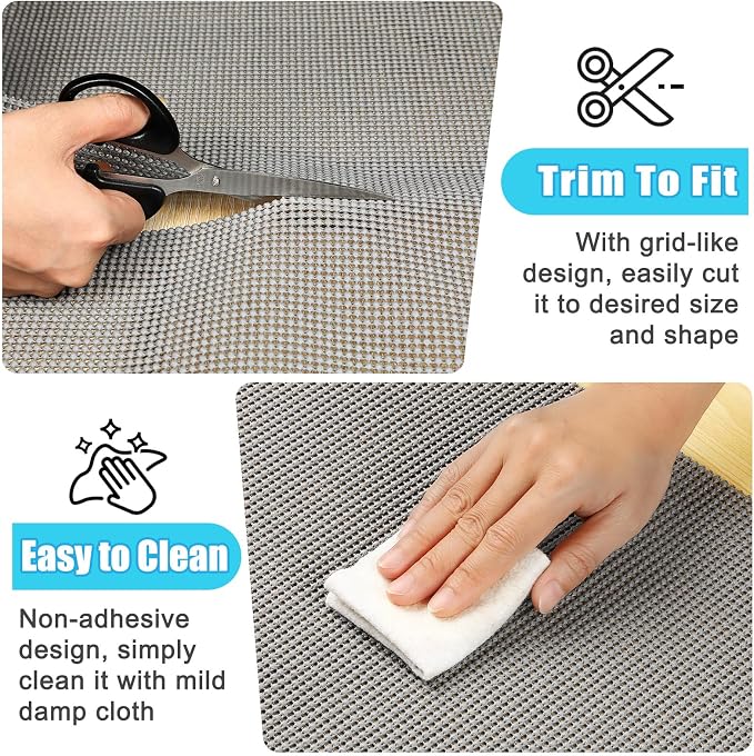 Songrey Non-Adhesive Drawer and Shelf Liner, 12IN x 20FT Non Slip Cabinet Liners - Image 5