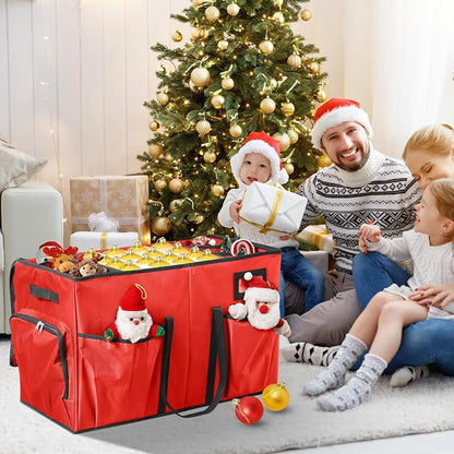 Christmas Ornament Storage Box, 2-in-1 Christmas ornament organizer&Christmas - Image 2