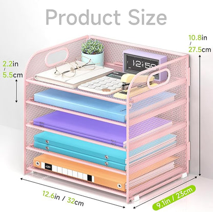 Cawukege 2 Pack 5 Tier Paper Organizer, Letter Tray - Image 5